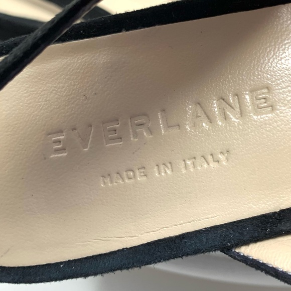 Everlane The Editor Black Suede Point Toe Slingback Flats 8 Minimalist Classic - Picture 13 of 16